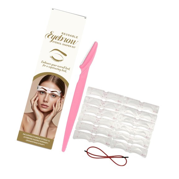 Ciwanning Eyebrow Stencil Collection Washable Reusable Tool For Effortless Makeup Routine