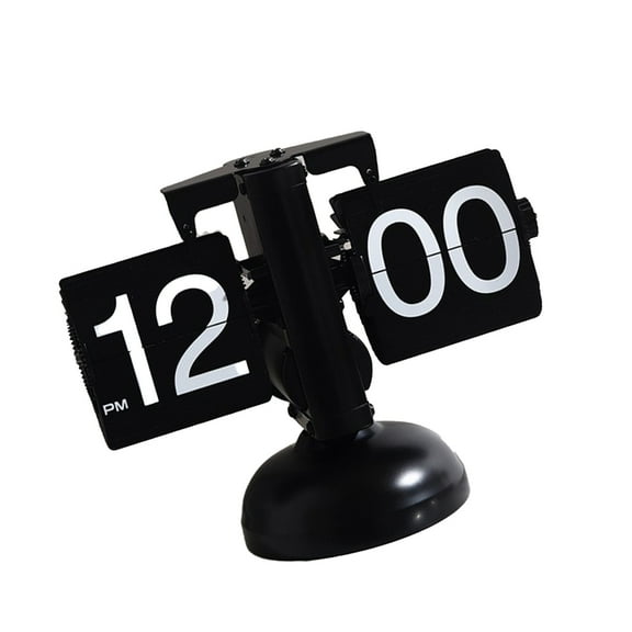 Ciwanning Fashion Classical Mechanical Clock with Accurate Timekeeping Auto Flipping Designing for Office or Home Use