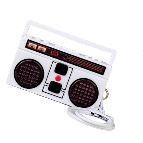 Ciwanning Fashion Voice Recorder Keychain Radio Shape Keychain Bag Hanging Nostalgic Tape