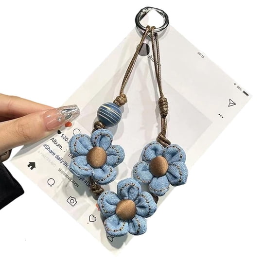 Ciwanning Flower Charm Short Cord For Cell Phone Case Accessories Stylish Hand Rope