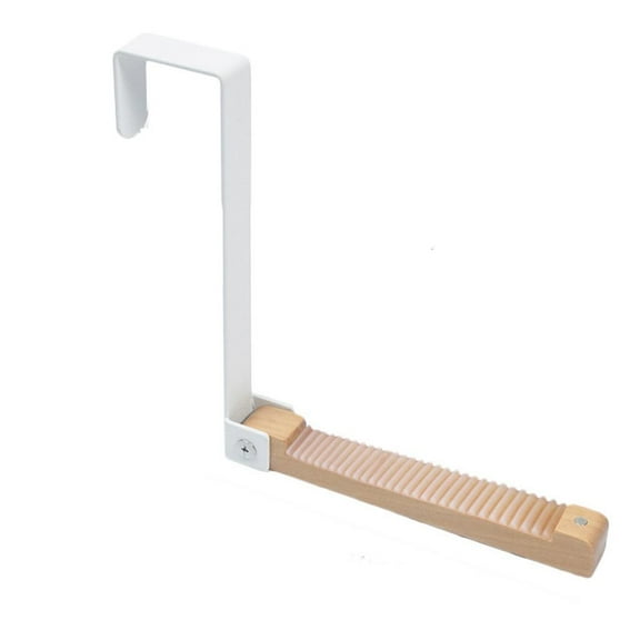 Ciwanning Foldable Door Hooks With Nonslip Pads Wood & Iron Over Door Hanger For Coat Towels Bathroom Bedroom Organizers