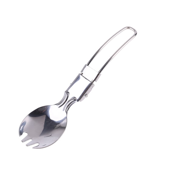 Ciwanning Foldable Spork Fork Spoon Stainless Steel Hiking Camping Cook