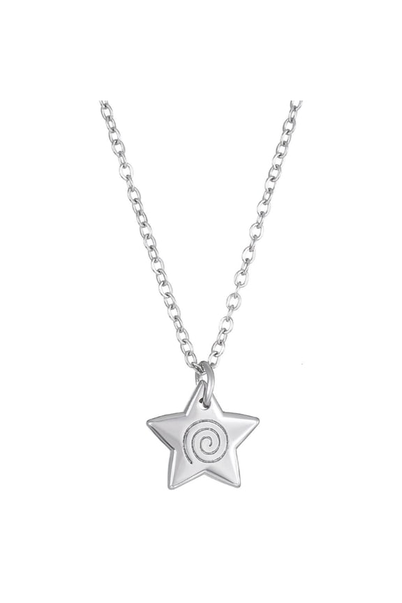 Gothic Swirl Star Pendant Necklace Vintage Alloy/Leather Rope Fashion Jewelry