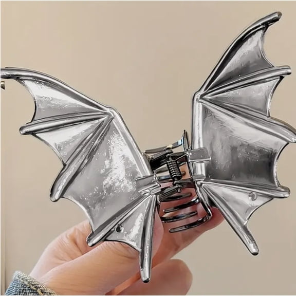 Ciwanning Ha110weenBat Hair Clips for Women French Metal Bat Hair Claw Clips Matte Black Goth Accessories Medieval Barrettes Party Costumes Favors 1Pcs