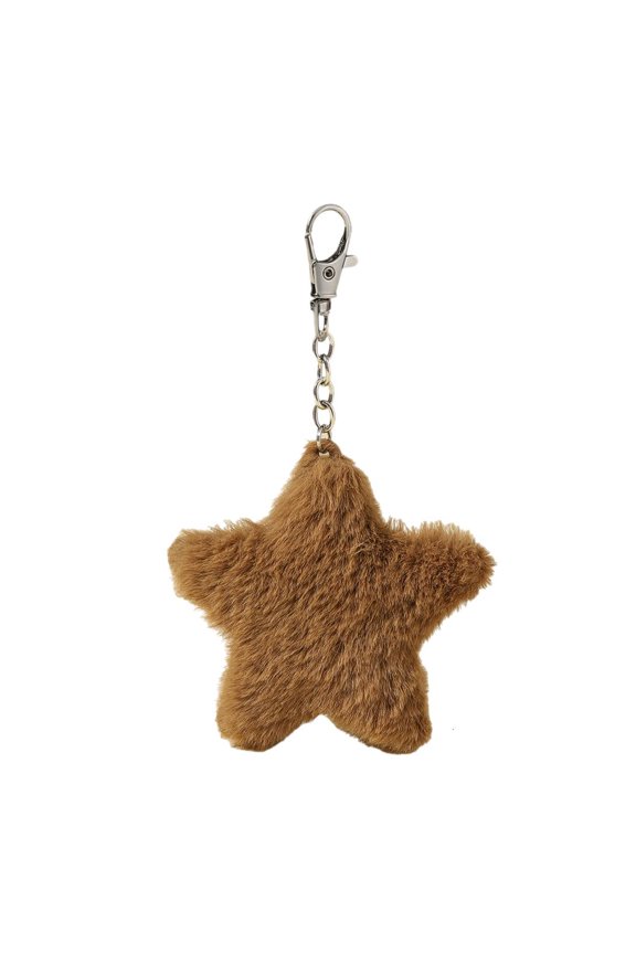 Handmade Plush Five-pointed Star Charm Keychain Car Keyring Ornament Keys Holder