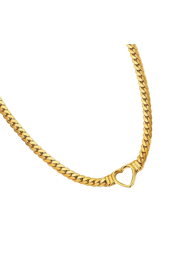 Heart Necklace Pendant Necklace Hollow Heart Charm Necklace Stainless Steel Texture Neck Jewelry for Expressing Love