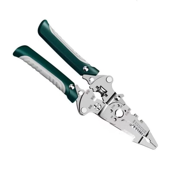 Ciwanning Heavy Duty Foldable Wire Stripper Crimper Tool Ergonomic Grip For Electricians