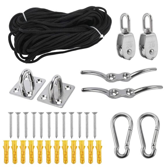 Ciwanning Heavy Load M20 Pulley Wheel Block for Handling Industrial Lifting 50KG Capacity