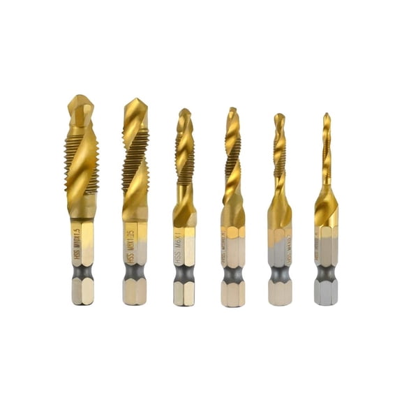 Ciwanning Hexagonal Shank Spirals Tap Drill Bit Screw Thread Tap Tool For Industrial