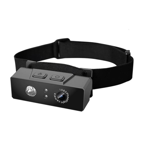Ciwanning High Clear Headlamp Camera for Cycling with Builts In 1800mAh Battery