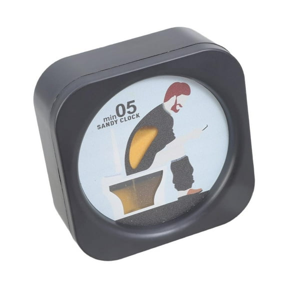 Ciwanning Innovative 5 Minutes Toilet Shaped Sand Timer Bathroom Decoration Visual Reminder Time Management Tool Creative Design