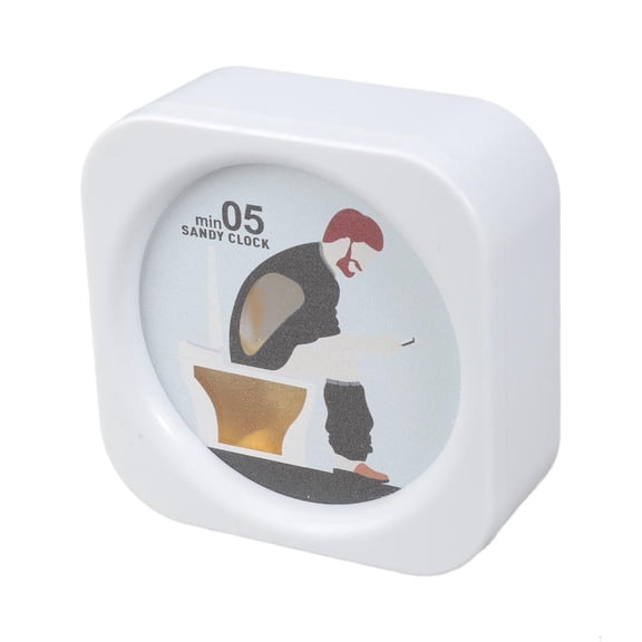 Ciwanning Innovative 5 Minutes Toilet Shaped Sand Timer Bathroom Decoration Visual Reminder Time Management Tool Creative Design