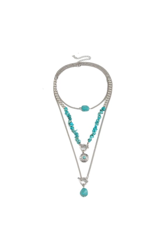 Bohemian Inspired Turquoise Bead Necklace Stylish Neck Jewelry for Fashionistas