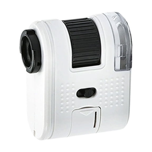 Ciwanning Lightweight 100X Magnification Pocket Microscope with ABS Shell LED Illuminatiing for Classroom and Field Exploration