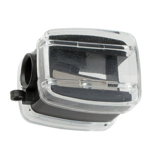 Ciwanning Makeup Pencil Sharpener Single Hole Sharpener with Clear Lid and Washing Brush For Lip Liner Eyebrow Pencils