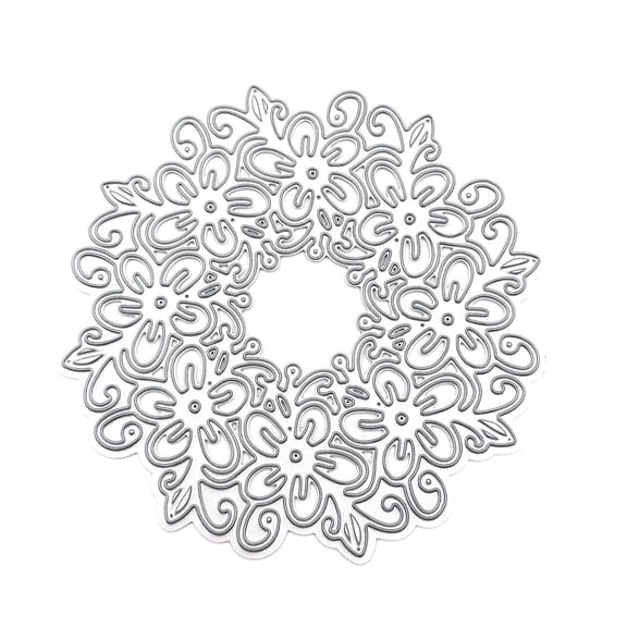Metal Cutting Dies 3D Round Lace Cutting Dies Round Lace Craft Die Cut for DIY Scrapbooking Photo Decoration