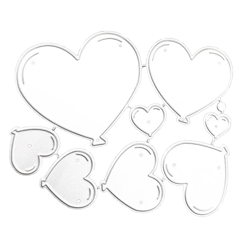 Ciwanning Metal Die Cuts Heart Embossing Stencil Cutting Dies for Card ...