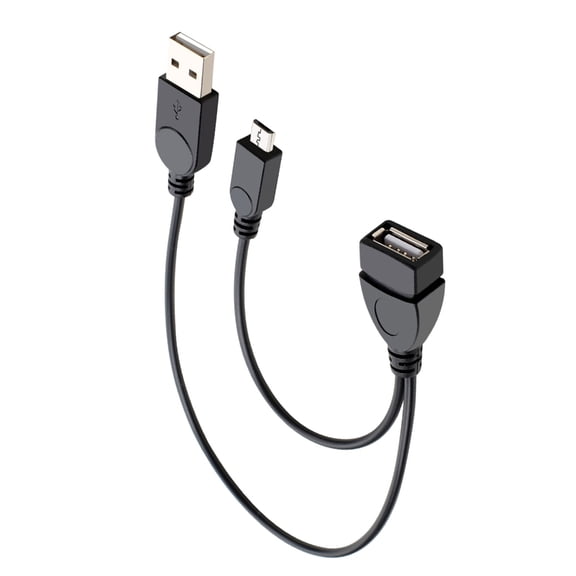 Ciwanning Double Function OTG Cable Power Cord MicroUSB to USB OTG Adapter Cable