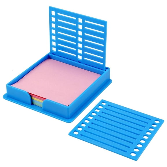 Ciwanning Multipurpose Sticky Note Dispenser with Stencil Templates Porable Accessory for Efficient Office Desk Organization