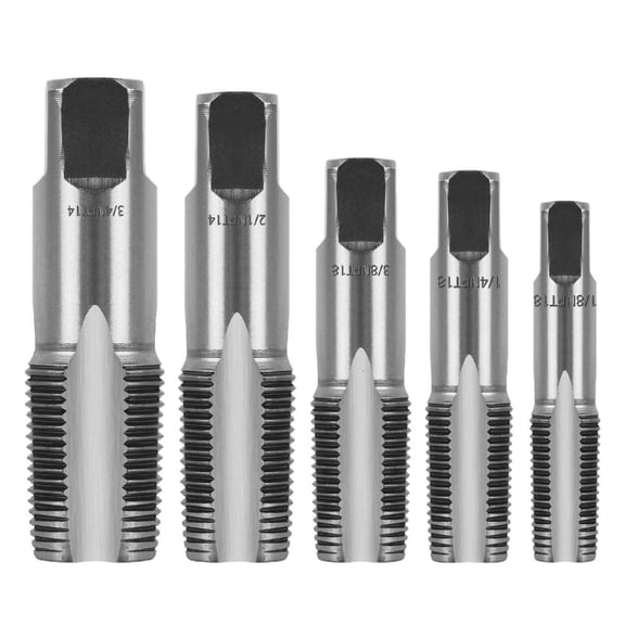 Ciwanning NPT Pipe Tap Set,1/8", 1/4", 3/8", 1/2" and 3/4" Npt Tap For Plumbers Mechanics