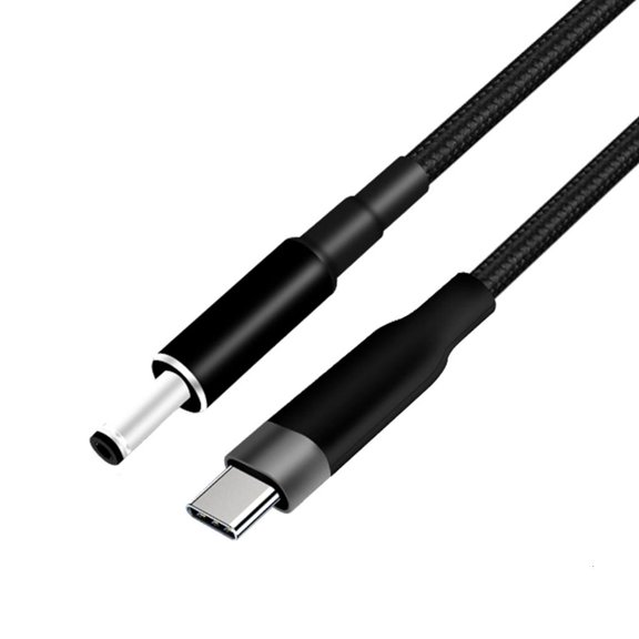 Ciwanning Notebook Power Cable USB C Male to DC5.5x2.1mm Connection Robust Braided Wire