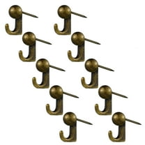 Ciwanning Pack of 10 Metal Push Pin Hangers Picture Hanging Wall Hook for Home or Office