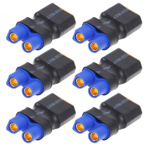 Ciwanning Pack of 6 XT60 EC5 Adapters Connectors No Soldering Required for FPV Quadcopters Models