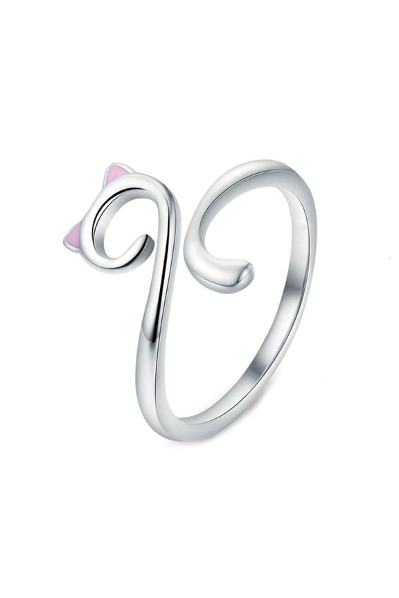 Personalized Cat Shaped Finger Rings Adornment Unique Cat Ears Crochet Accessory