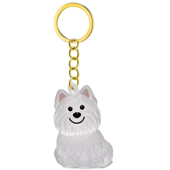 Ciwanning Pet Furs Collector Keychain Dog Shape Hair Storage Memorial Keepsakes Box Keyring for Dog Cats Owners