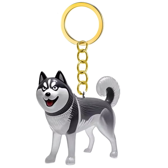 Ciwanning Pet Furs Collector Keychain Dog Shape Hair Storage Memorial Keepsakes Box Keyring for Dog Cats Owners