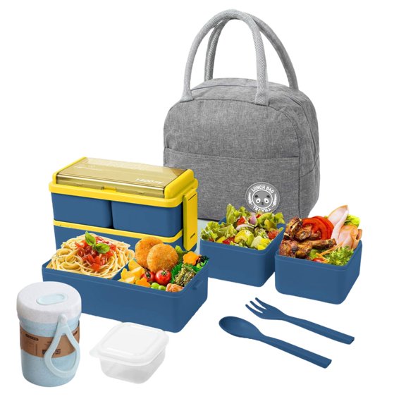 Ciwanning Portable Lunch Box Meal Box Portable Food Warmer Plastic Texture Food Storage Container Suitable for Meals and Snacks