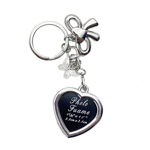 Ciwanning Practical Photo Keychain Trendy Alloy Car Key Charm for Personalized Statement