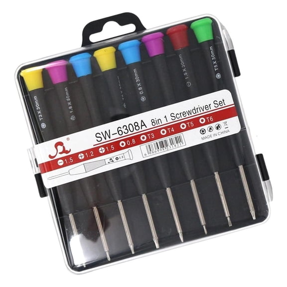 Ciwanning Profession 8 Piece Magnetic Screwdriver Kit Rotating Caps Design For Tight Space Appliance and Phone Disassembly 8pcs