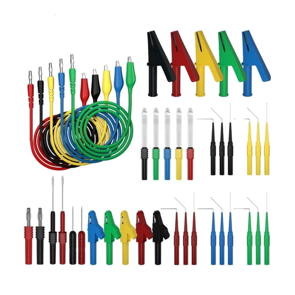 Ciwanning Professional Electrical Test Leads Set Includes Insulated Clip Probes 41pcs For Electronics Repair Automotive Circuits