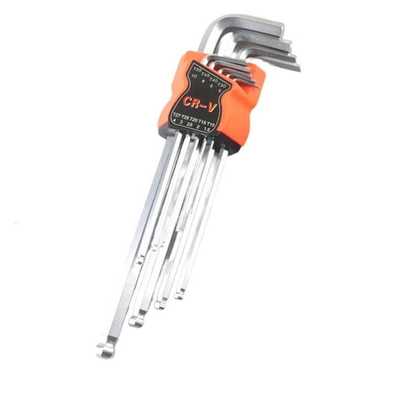 Ciwanning Professional L Type Screwdriver Kit 9 Size Ergonomic Hand Tool Hex Key For Machinery And Electronics