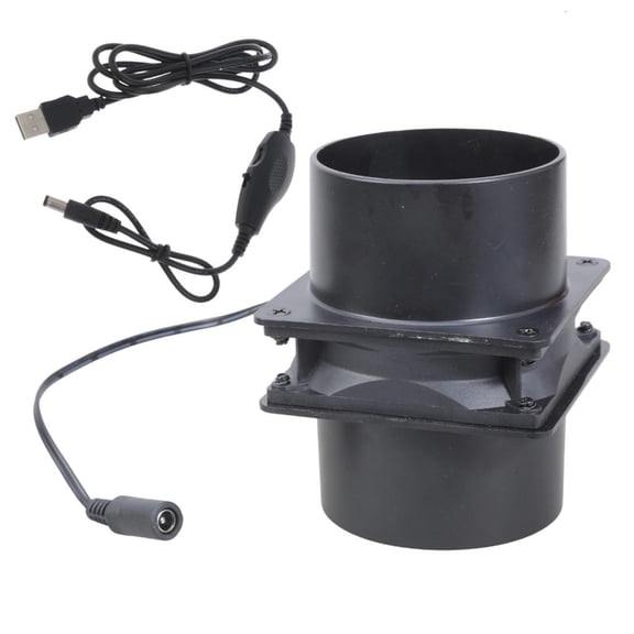 Ciwanning Quiet 4500RPM 8cmP1ast1cInline Duct Fan USB Speed Switching For Kitchen Workshop