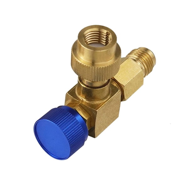 Ciwanning Refrigerants Charging Valves Brass Build Nonslip Knob Secure HVAC System Service