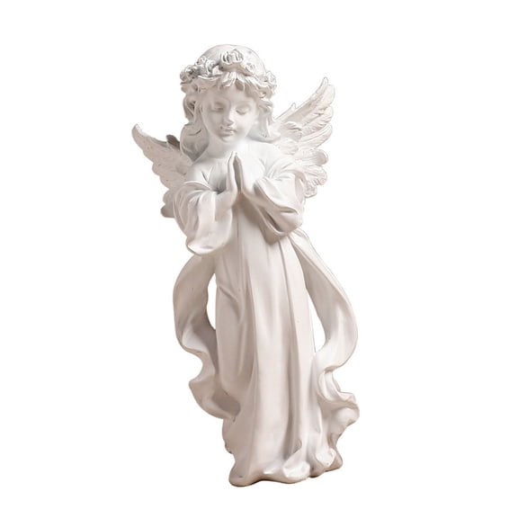 Ciwanning Cute Praying Angel Girl Statue Desk Decors Resins Craft Nordic Styles Ornament