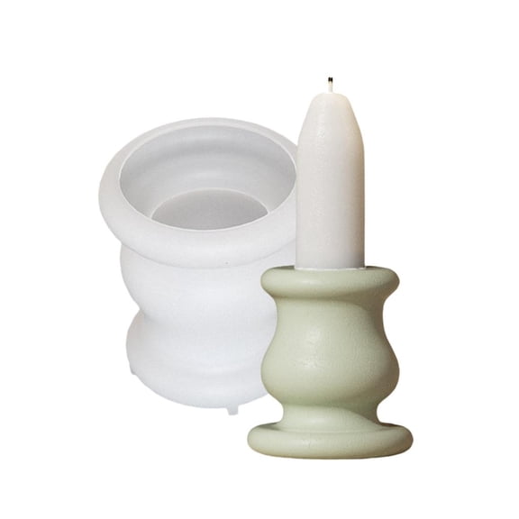 Ciwanning Round Candle Holder Mold Craft Mold Handmade Candle Supplies Wedding Decoration Mold for Hand-Making Candle Holder
