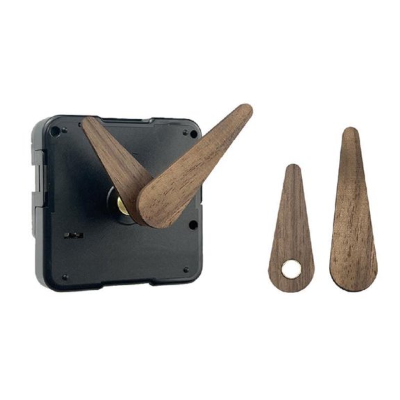 Ciwanning Round Wall Clock Repair Part Movement with Wood Needle for Artistic Decors for 8-10mm Panel Thickness