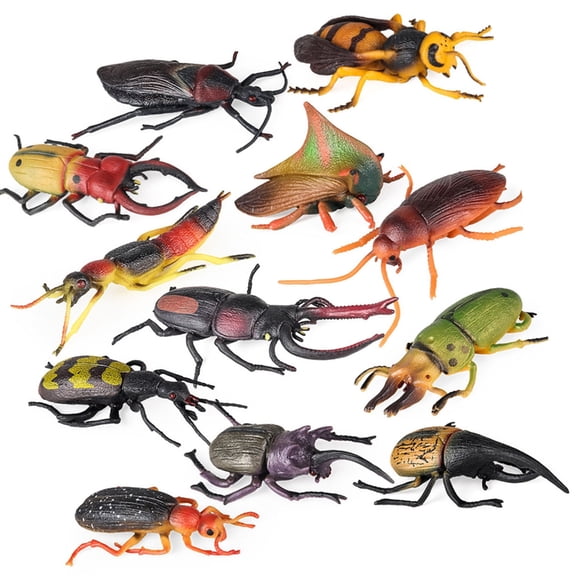Ciwanning Science Activity Models, Detailed 12 Piece Creature Figurines for Learners, Nature Table , Home Study Games, Matchin