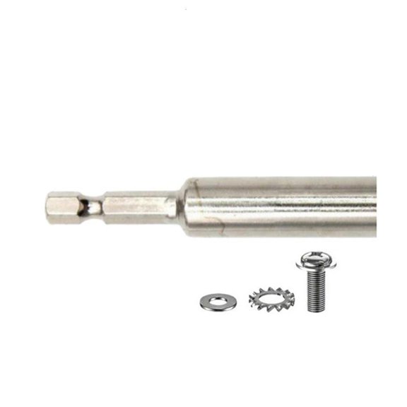 Ciwanning Secure Link High Carbon Steel Hexagon Shank Extension Rod with Screws and Washer