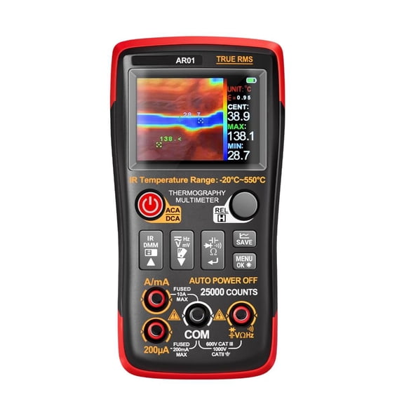 Ciwanning Small Thermal Imaging Digital Multimeter with Color Display for Household Use