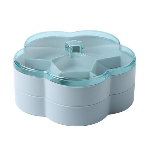 Ciwanning Snack Storage Box Flower Shape Divided Grid for Case Storage Tray Desktop Orname