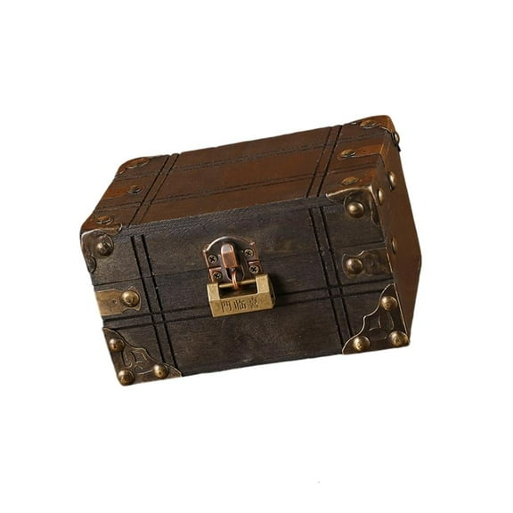 Ciwanning Pirate Themed Lockboxes Wood Container for Secret Documents and Jewelry Storage