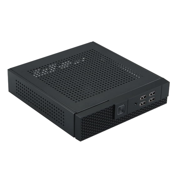 Ciwanning TX07 ITX HTPC Computer Case Desktop Case with 4 USB Port Industrial Control for Home Theater Gaming