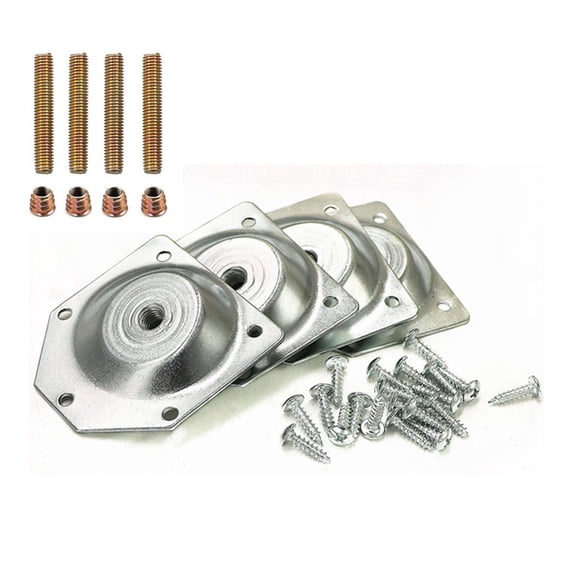 Ciwanning Slope Table Feet Fixing Plate 4 Angled Sofa Legs Mounting Bracket Set With Screws Furniture Hardware Corner Brackets