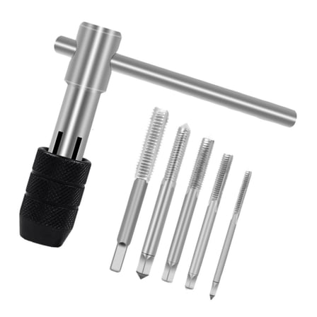 Ciwanning Tapping Tool Kit Multiple Size T-Handle Tap Wrench Precisions Machining Repair