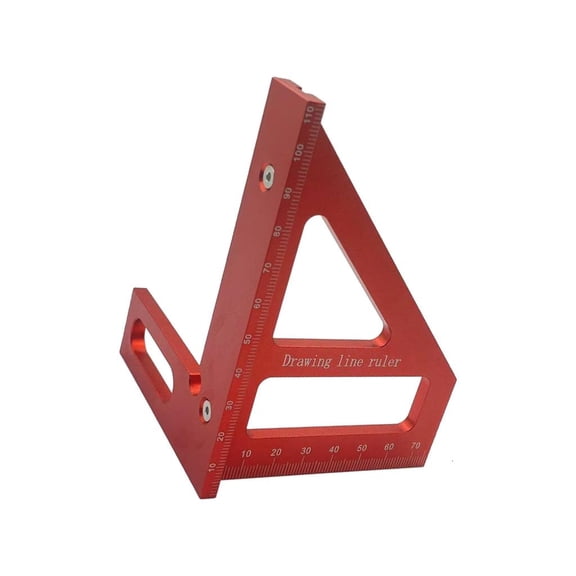 Ciwanning Triangular Measuring Tool Construction Square With Precise Scale for Woodworkers