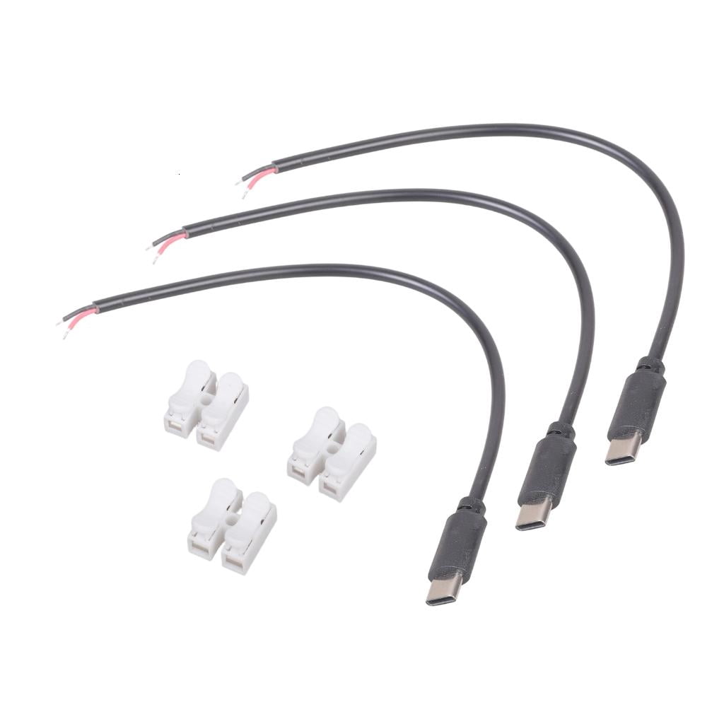 Ciwanning Type C Pigtail Cable Extension Power Cable 5V 2A USB C Plug ...